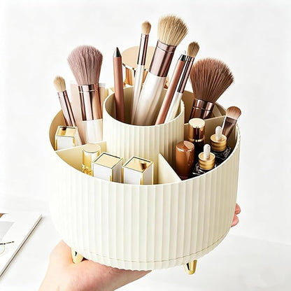 360 Degree Rotating Makeup Brush Holder Organizer Detachable Design 5 Slot Make - Image 8