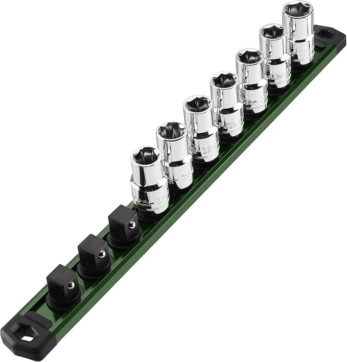 WORKPRO Magnetic Socket Organizer, 1/2-Inch Drive Aluminum Alloy Socket Rail - Image 9