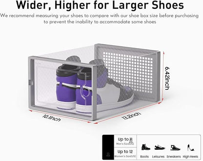 Kuject X-Large Shoe Storage Boxes 12 Pack, Entryway & Under-Bed Storage - Image 2