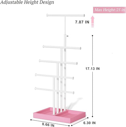 Love-KANKEI Jewelry Organizer Stand, 5 Tier Large Necklace Holder - Image 4