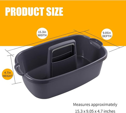 2-Pack Large Gray Cleaning Caddy - Image 2
