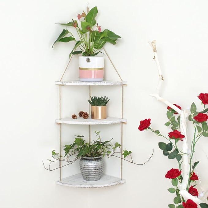 BESPORTBLE Nordic Style Fan-Shaped Wall Corner Rack - Image 7