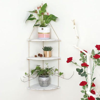 BESPORTBLE Nordic Style Fan-Shaped Wall Corner Rack - Image 7