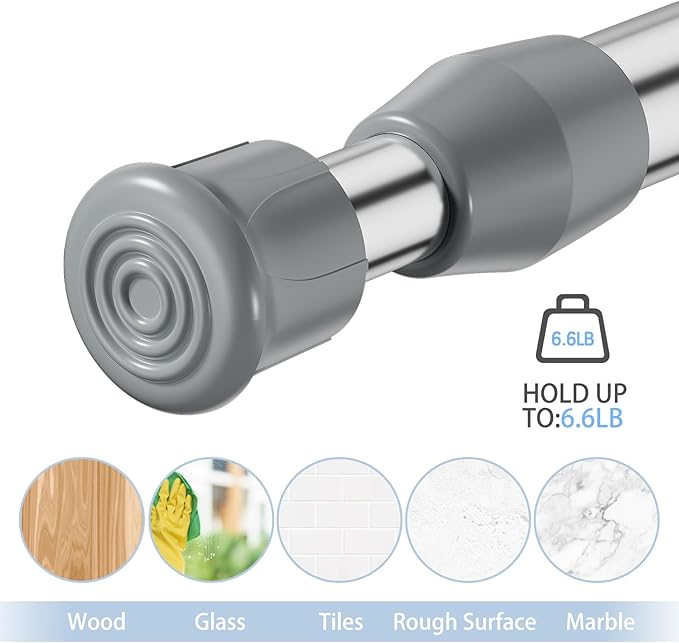 AIZESI Spring Tension Curtain Rod Short Tension Rod - Image 5