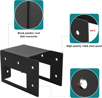 Firewood Log Storage Rack Bracket 4 Pack, Fireplace Wood Storage Holder - Image 4