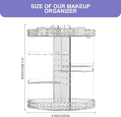 360 Rotating Makeup Organizer Large Capacity Cosmetics Organizer Beauty - Image 2