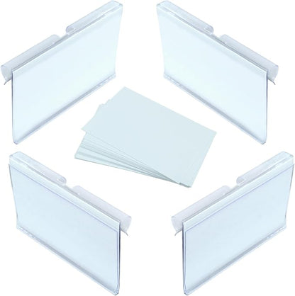 30pcs Basket Labels Clip On, Plastic Wire Shelf Label Holder by LifCratms