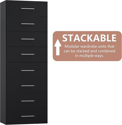4-Drawer Stackable Storage Organizer Unit - Image 3