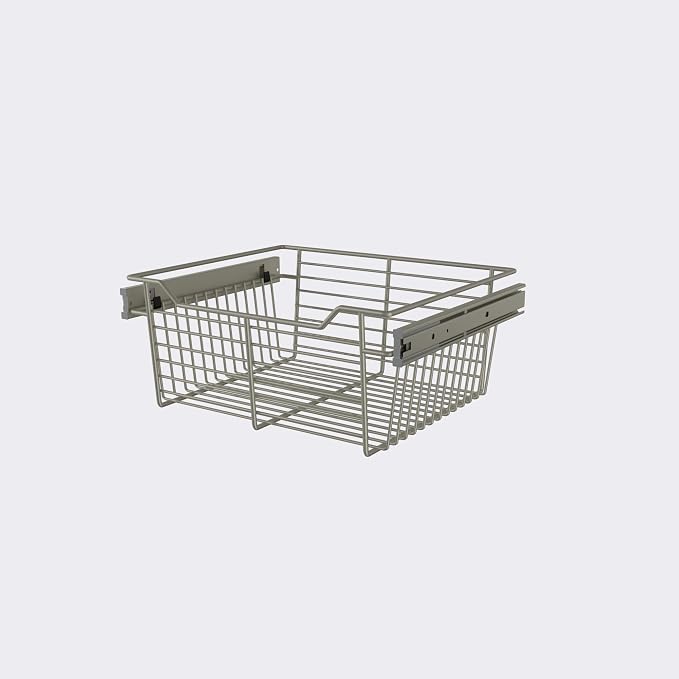 Classic 18" Closet Wire Basket in Satin Metal by CustomClosets