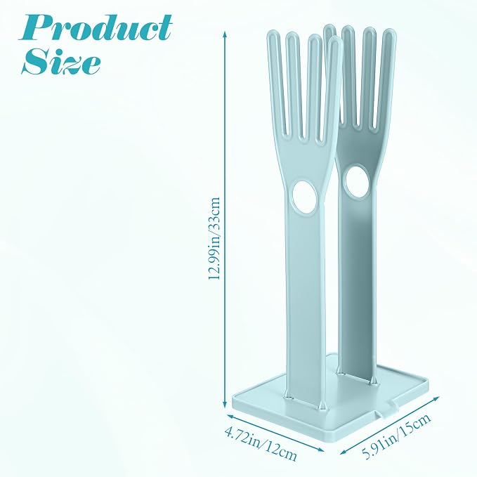 2 Pcs Kitchen Glove Holder, Kitchen Glove Stand Holder Plastic Glover Drying - Image 2