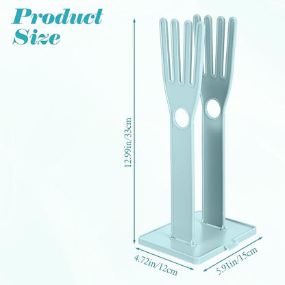 2 Pcs Kitchen Glove Holder, Kitchen Glove Stand Holder Plastic Glover Drying - Image 2