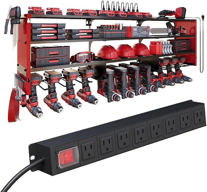 4 Layers Power Tool Organizer Wall Mount by DIOOSN