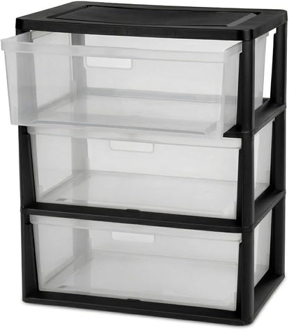 Wide 3-Drawer Storage Organizer Tower by Unknown