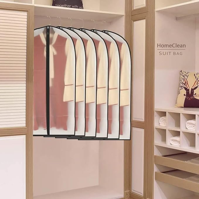Garment Bags for Hanging Clothes 12 PCS Transparent Waterproof Dustproof - Image 6