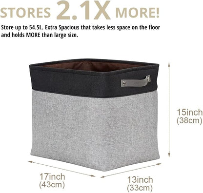 DECOMOMO Extra Large Storage Baskets, 54.5L Fabric Storage Bins - Image 4