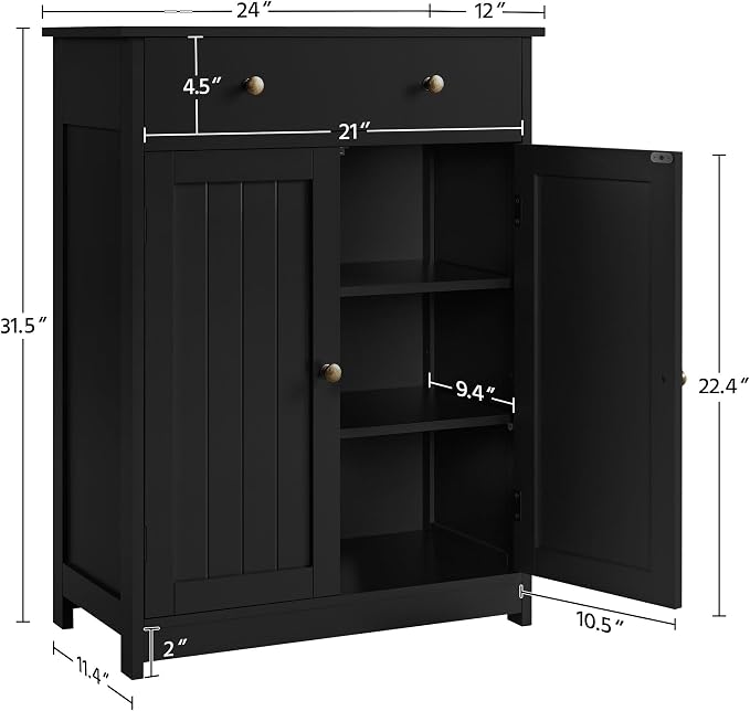 Yaheetech Small Bathroom Storage Cabinet - Image 3
