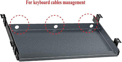 Keyboard Tray Under Desk Heavy-Duty Metal Slide-Out Platform Drawer Tray - Image 4