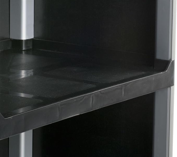 3-Shelf Utility Cart with Swivel Wheels, Enclosed Design with 2 Side Handles - Image 6