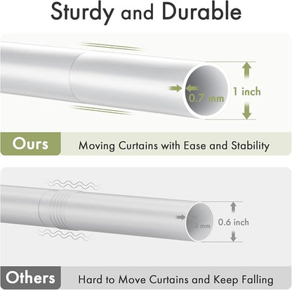 AmazerBath Spring Tension Shower Curtain Rod, 31-75 Inches Heavy Duty Tension - Image 3