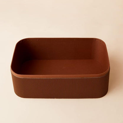 LA JOLIE MUSE Fluted Cardboard Storage Baskets - Image 3
