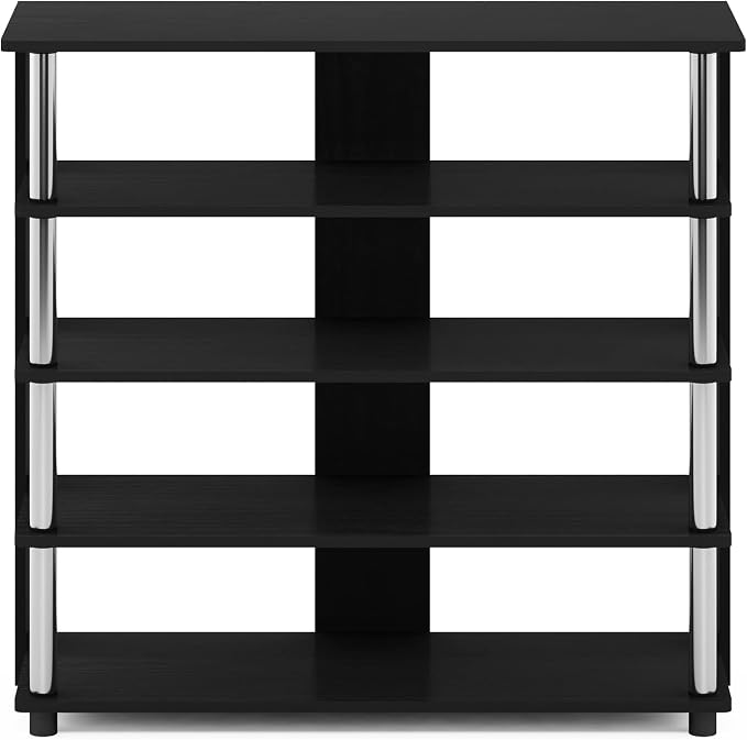 Furinno Turn-N-Tube 5 Tier Wide Shoe Rack, Stainless Steel Tubes - Image 6