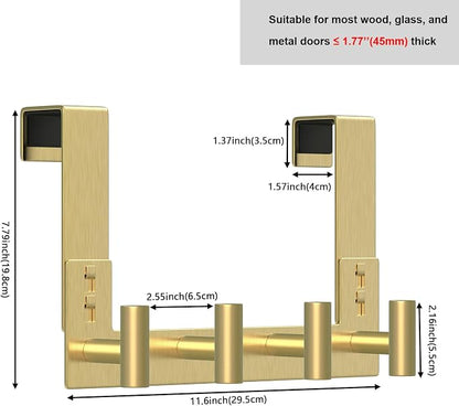 PMMASTO Over The Door Hooks, Fits 1-3/4" Thick Door No Drill Hooks - Image 3