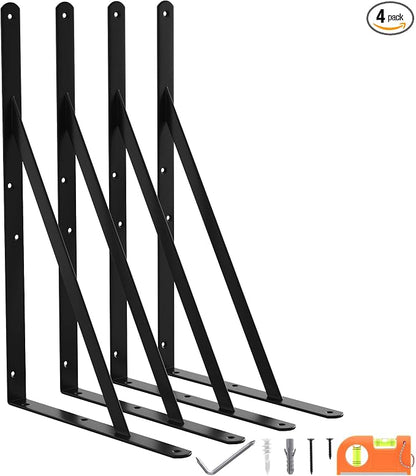 4-Pack 18 Inch Heavy Duty Shelf Brackets, Large Floating Wall Bracket by FinestHomeDecor