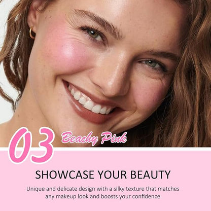 evpct 2In1 Blush Contour Multiuse Makeup Stick, Beachy Pink & Nude Creamy - Image 3