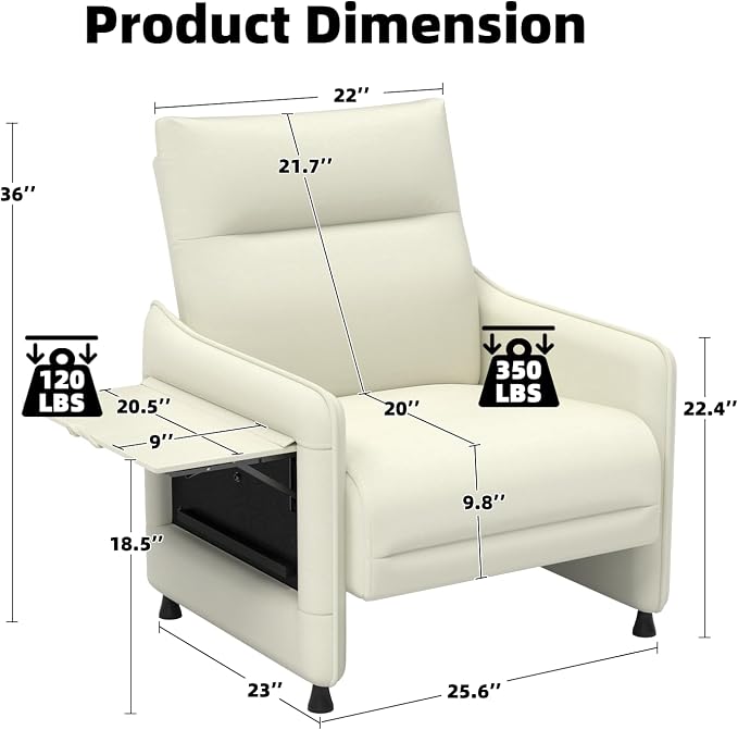 Upholstered Accent Sofas Set of 2, Modern Faux Leather Sofa Chairs - Image 2