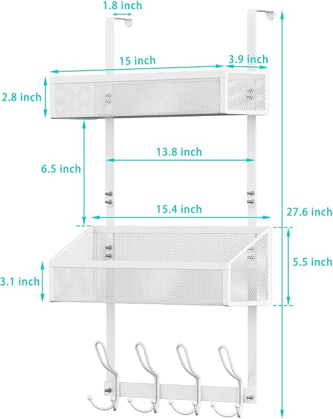 12-Hook Over Door Organizer - Image 5