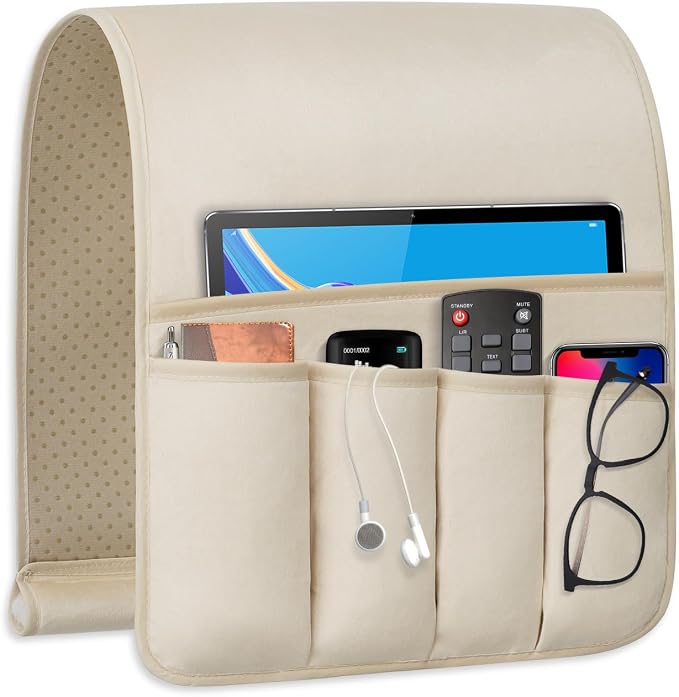 TV Remote Control Holder Couch Caddy, Non-slip Bedside Caddy Organizer by WETRBWEH