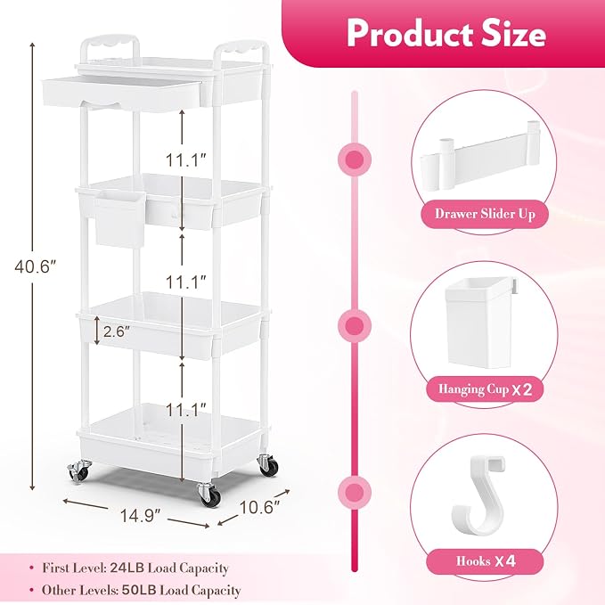 SUNALLY Makeup Cart Organizer - Image 2