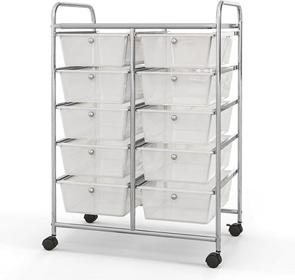 Giantex 10 Drawers Rolling Cart, Classroom Organizers, Storage Cart - Image 10