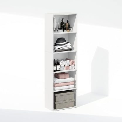Furinno Reed Closet Organizers and Storage, 5-Tier Closet Organizer, Open Shelf - Image 4