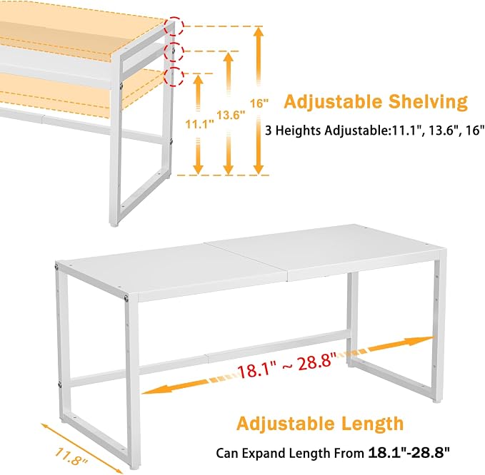 150 LBS Expandable Heavy Duty Storage Shelves, Metal Shelving Unit - Image 2