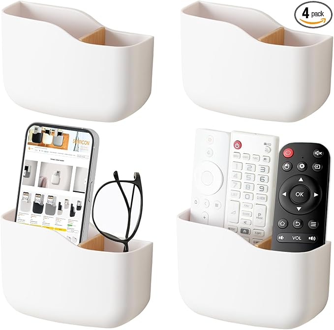 SUNFICON Wall Mount Remote Holder TV FAN Remote Control Holder Bedside Caddy by SUNFICON