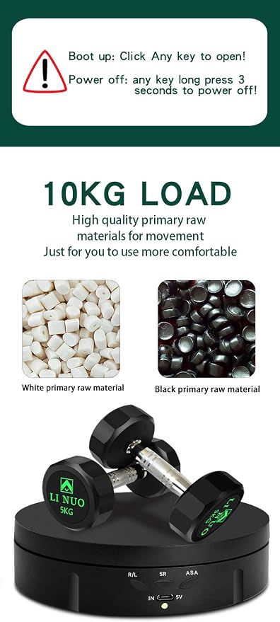 JAYEGT Motorized Rotating Display Stand, 5.74inch /22lbs Load, 360 Degree - Image 9