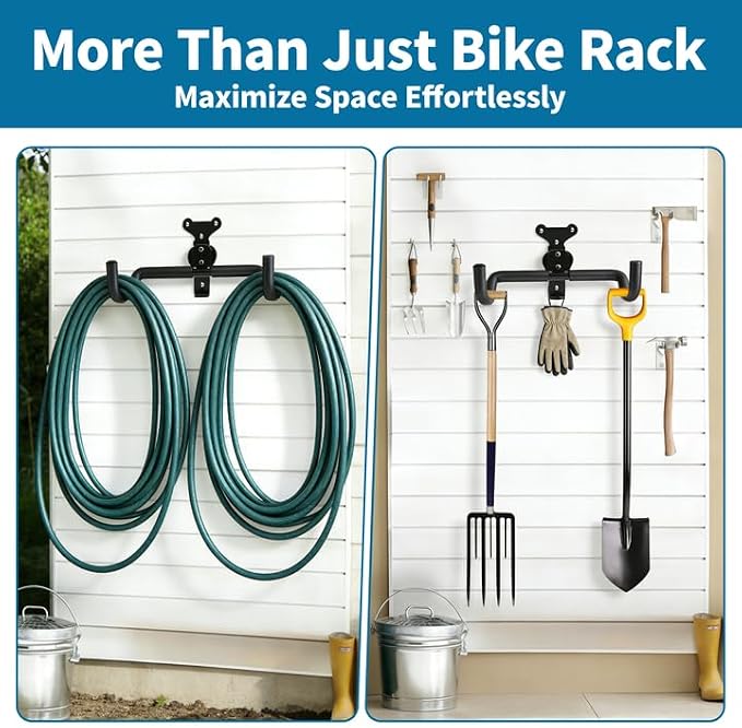 Bike Wall Mount Hanger, Horizontal Rack | Heavy-Duty, Adjustable, - Image 9