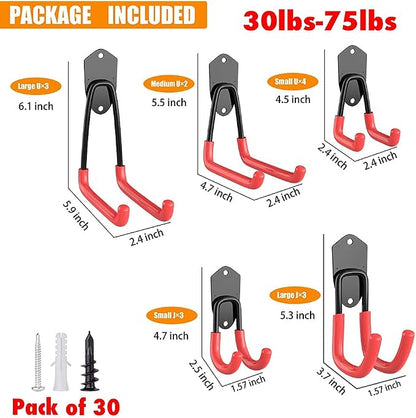 TORACK Garage Hooks Heavy Duty, 15 Pack Wall Mount Steel Utility Hooks&Hangers - Image 4