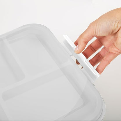 Simplify 5 Compartment Gift Supply Storage Box | 2 Tier Box | Red | Clear Top - Image 6