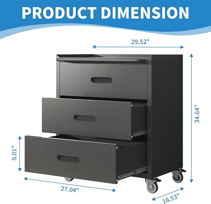 Metal Tool Cabinet, Garage Storage Cabinet System, Wall Cabinet & Locking - Image 5