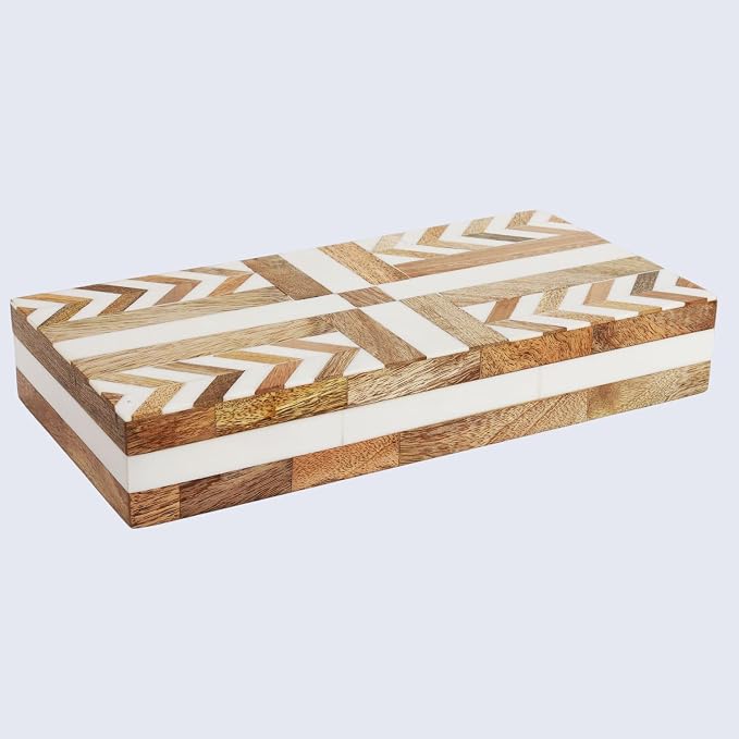 Handicrafts Home White Large Decorative Storage Box - Image 7