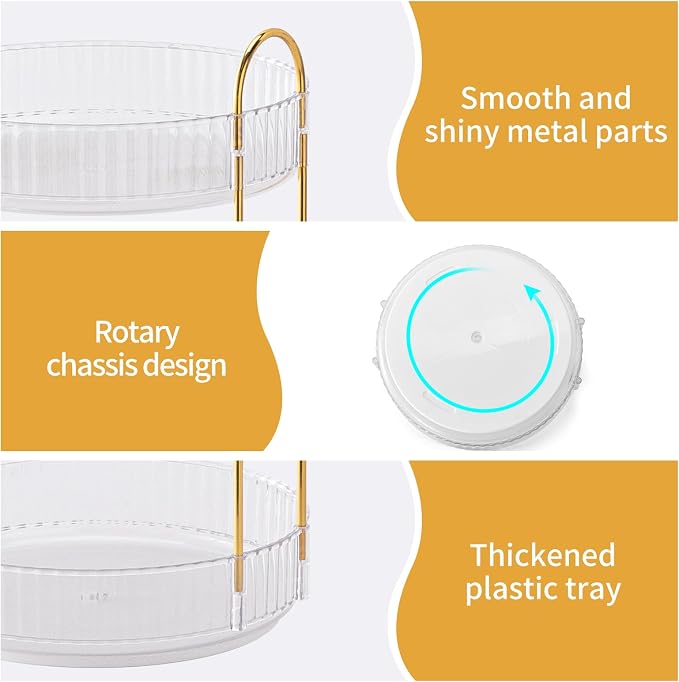 Oifecsie 360° Rotating Makeup Organizer, Large Capacity SkinCare Organizer - Image 6