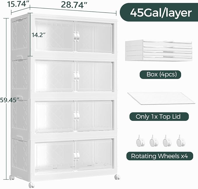 720QT Extra Large Stackable Storage Bins - Image 2