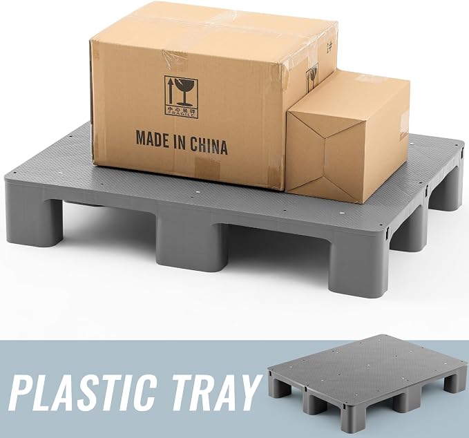 2 Pcs Plastic Pallet for Basement Storage Easy Stack Lightweight Floor Pallet - Image 5