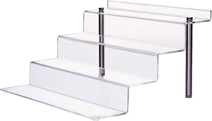 Acrylic Riser Shelf 4 Tier Clear Display Stand by CECOLIC