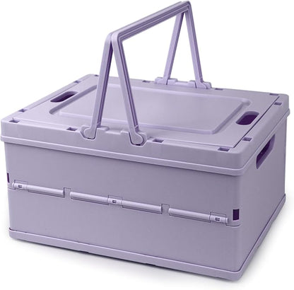 Collapsible Storage Crate, Foldable Plastic Basket by Vivikivi