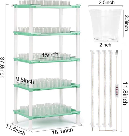 RooTrimmer Seed Starter Tray Unit, 5-Tier Plant Stand - Image 4