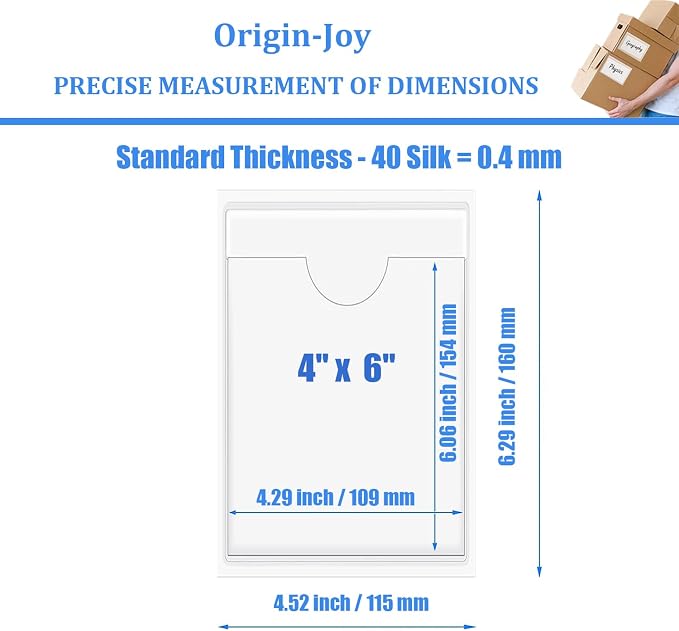 Origin-Joy 25 PCS Self-Adhesive Index Label Pockets - Image 2