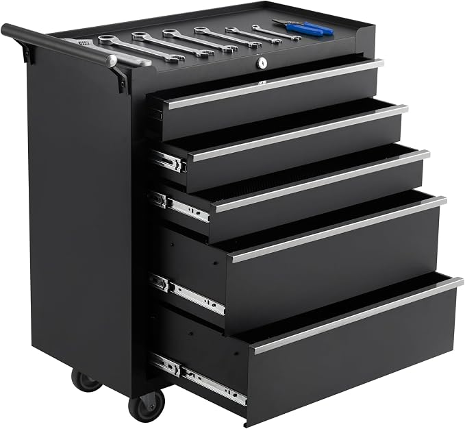 5-Drawer Rolling Tool Chest Organizer - Image 4